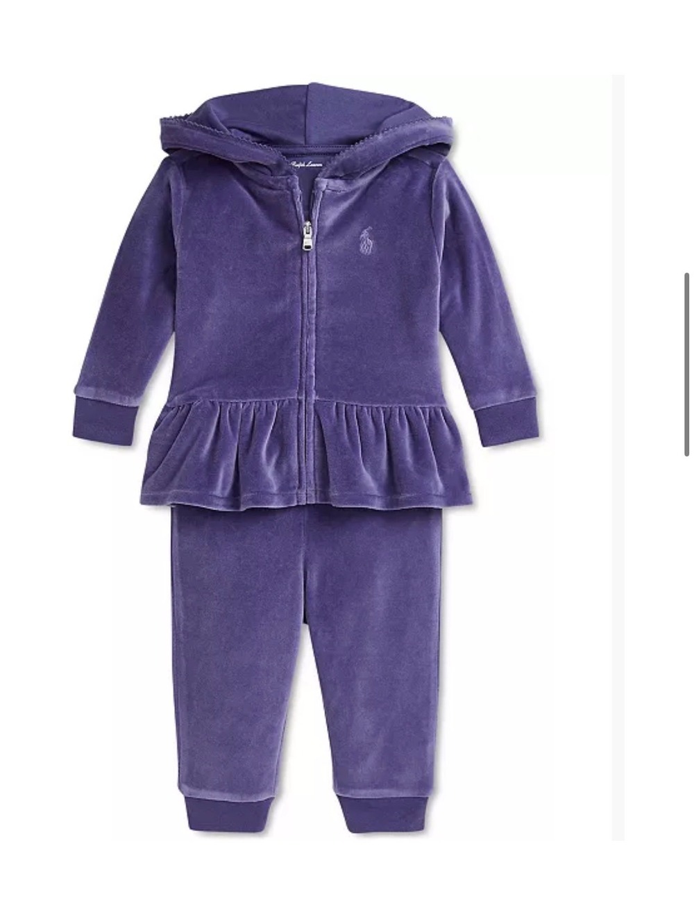Ralph Lauren Velour Peplum Set